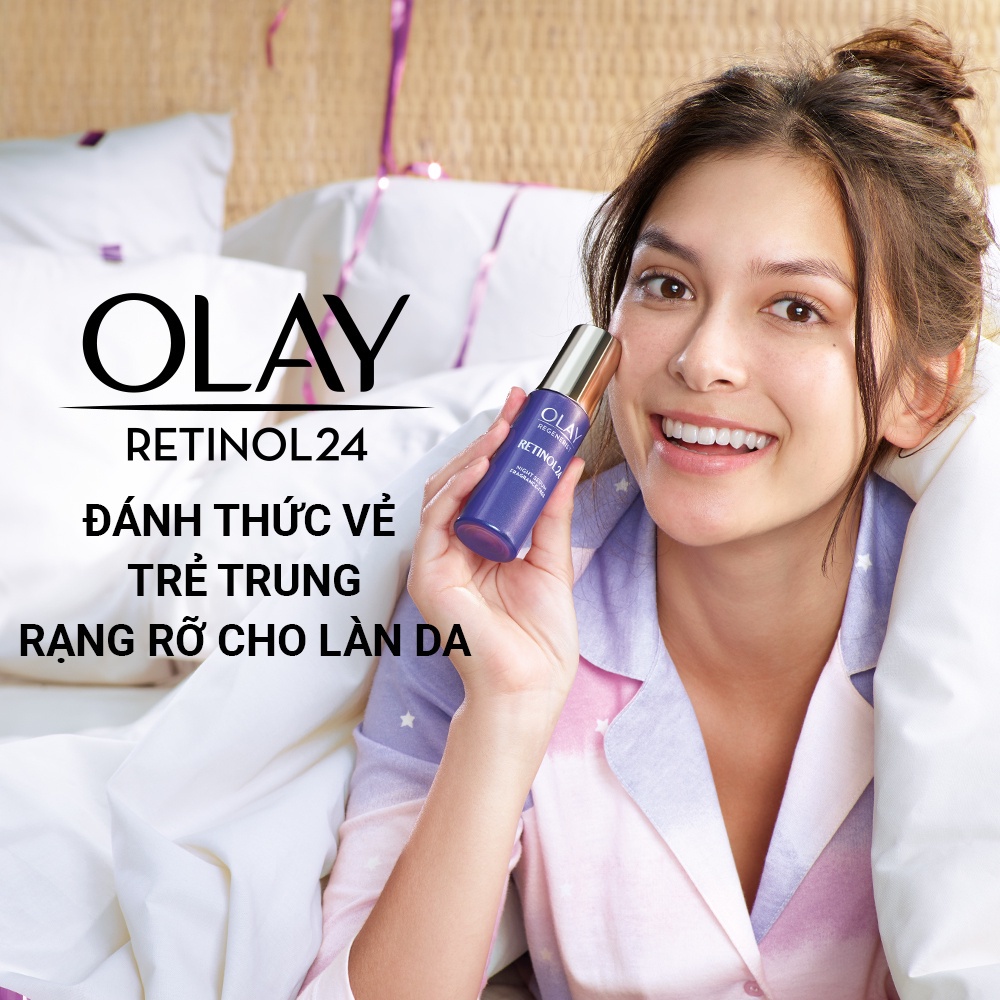 Combo 2 OLAY Kem Dưỡng Sáng Da Luminous Niacinamide Kết Hợp AHA 50G Và Kem Dưỡng Ẩm Ngăn Ngừa Lão Hóa Retinol24 50G