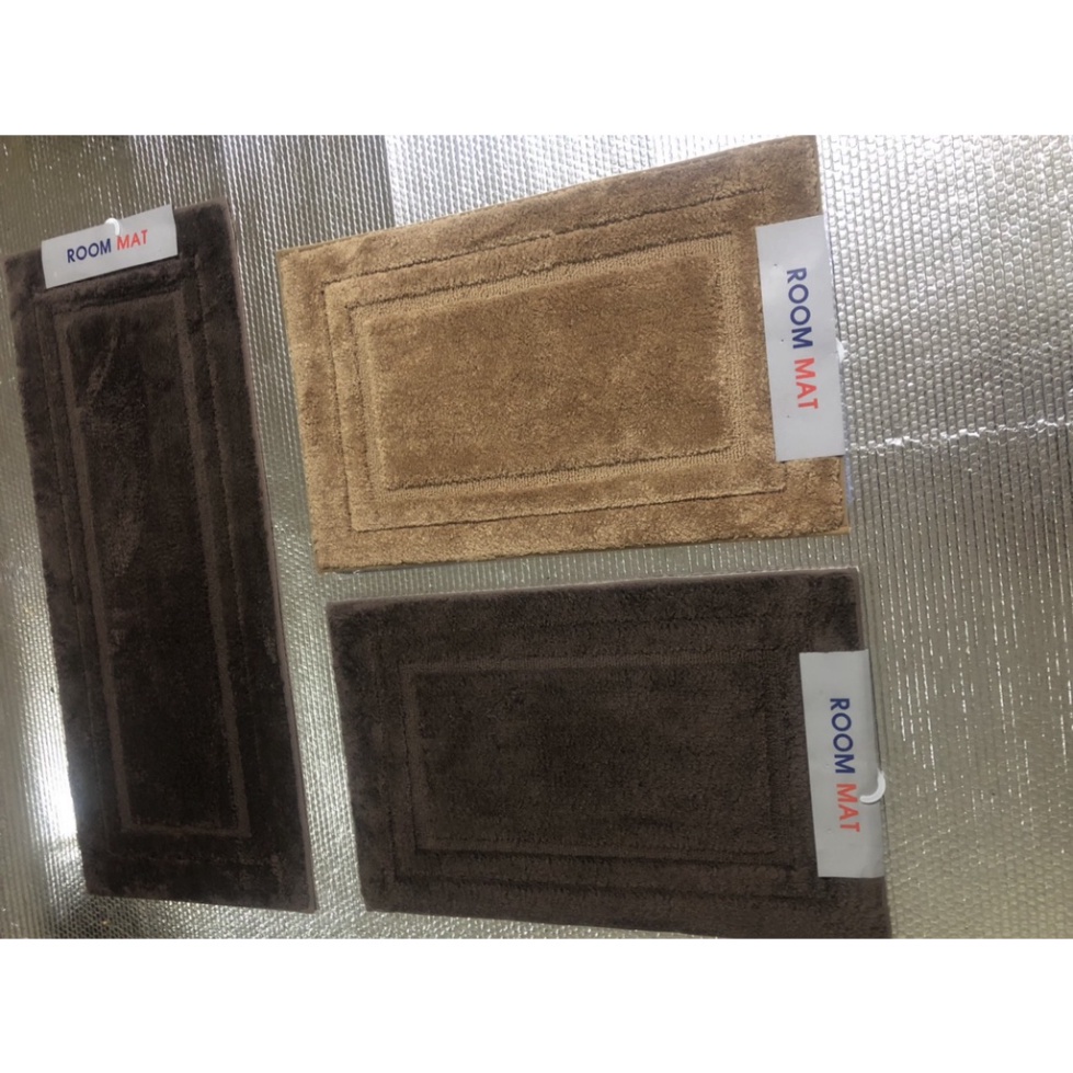 (giá sỉ) Thảm lau chân trải sàn bếp trơn màu  Decor bề mặt lông mềm mịn thấm nước 4 size 40x60, 50x80, 50x120