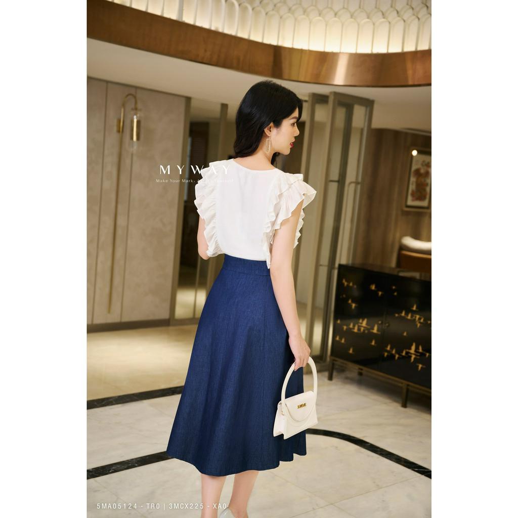 Chân Váy Nữ Denim MY WAY Dáng Xòe Tiểu Thư 3MCX225 - XA0