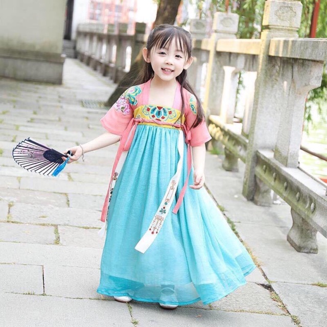 Đường phục trẻ em phối 3 màu