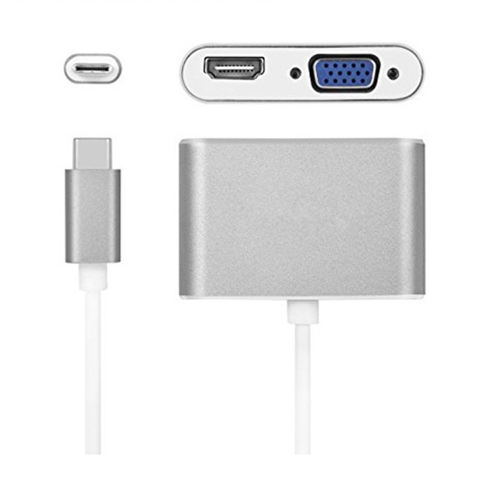 [Mã ELHACE giảm 4% đơn 300K] Cáp chuyển đổi USB Type C sang HDMI và VGA