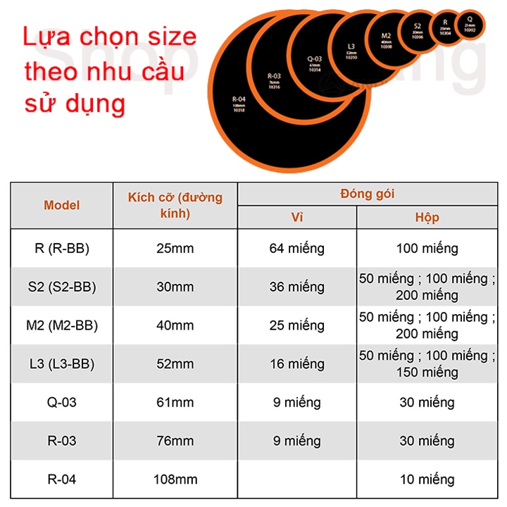 Vỉ vá săm S-2 (36 miếng/vỉ) - Maruni (Nhật Bản)