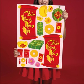 DECAL TRANG TRÍ TẾT