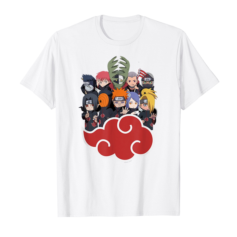 Áo thun cotton unisex HTFashion in hình Naruto Shippuden Akasuki Group SD-9213