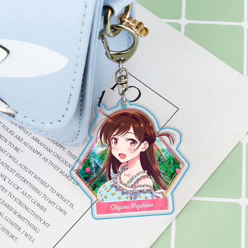 Móc Khóa Nhựa Acrylic Hình Nhân Vật Anime Rent-a-Girlfriend Chizuru Mami Sumi Ruka