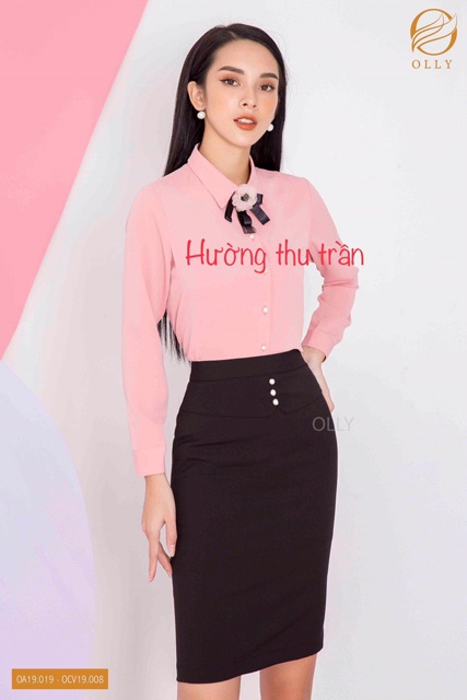 Chân váy bút chì cạp phối cúc trẻ trung | BigBuy360 - bigbuy360.vn