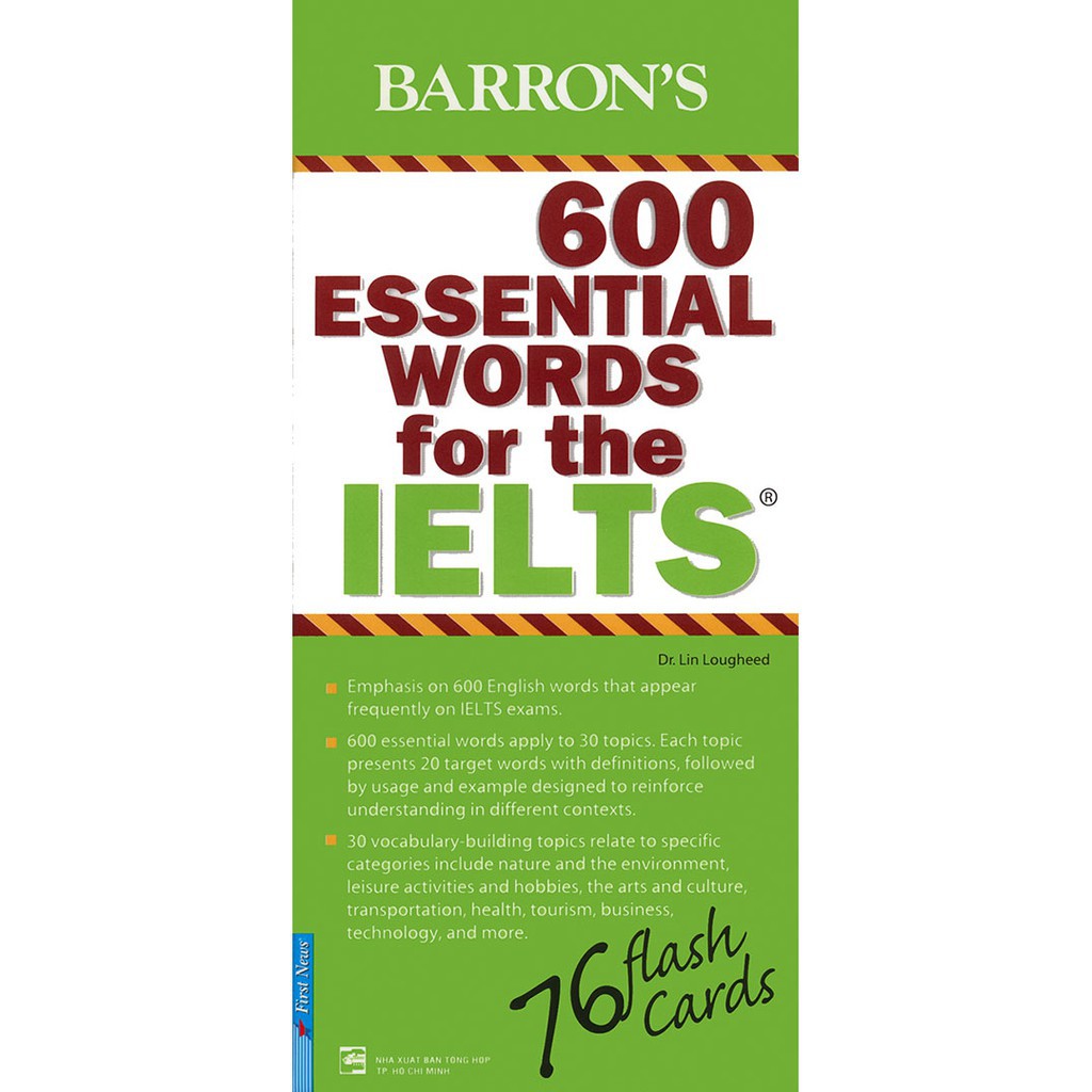 Flashcard - Barron's 600 Essential Words for the IELTS Tặng Post Card Danh Ngôn