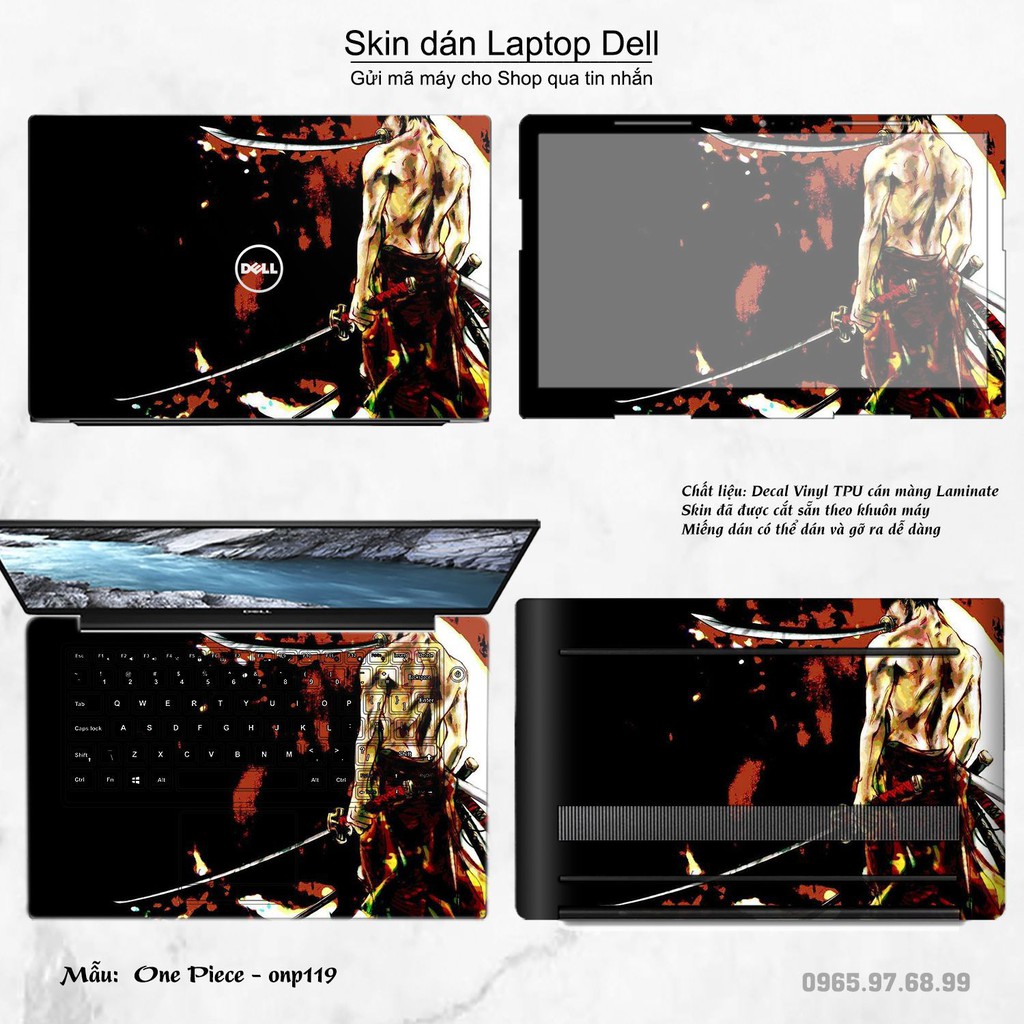 Skin dán Laptop Dell in hình One Piece _nhiều mẫu 13 (inbox mã máy cho Shop)