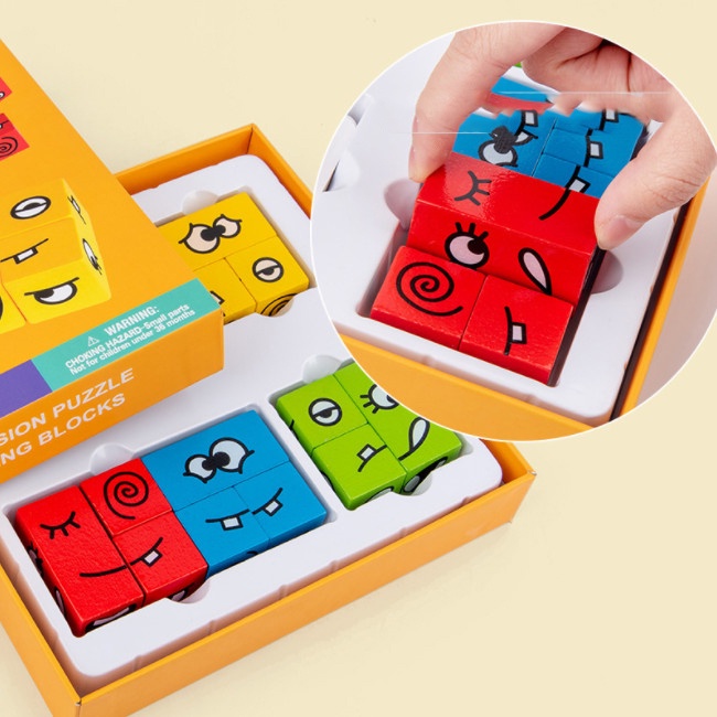 Bộ đồ chơi xếp hình biểu cảm mặt bằng gỗ BAPKIDS cho bé 3 tuổi - board game tương tác thông minh cho trẻ em