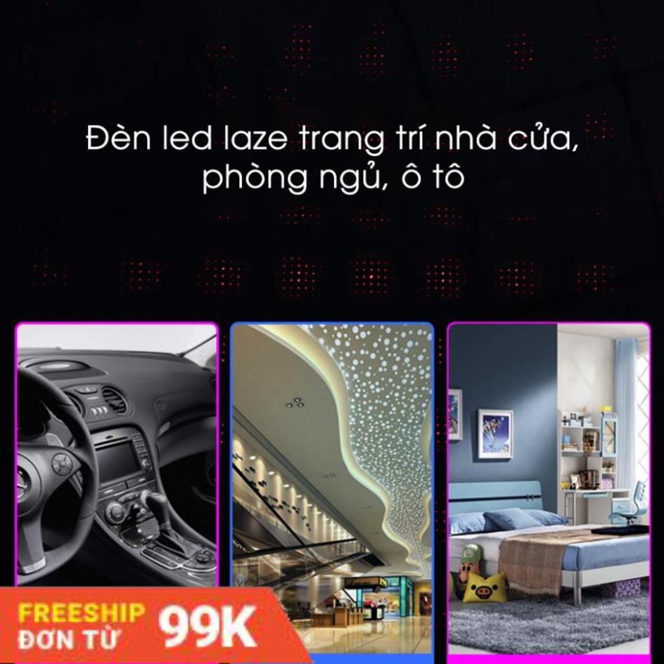 Đèn led chiếu trần xe hơi ô tô trần nhà cắm usb tiện lợi tạo bầu trời đầy sao đèn laze đỏ chấm bi trang trí phòng ngủ