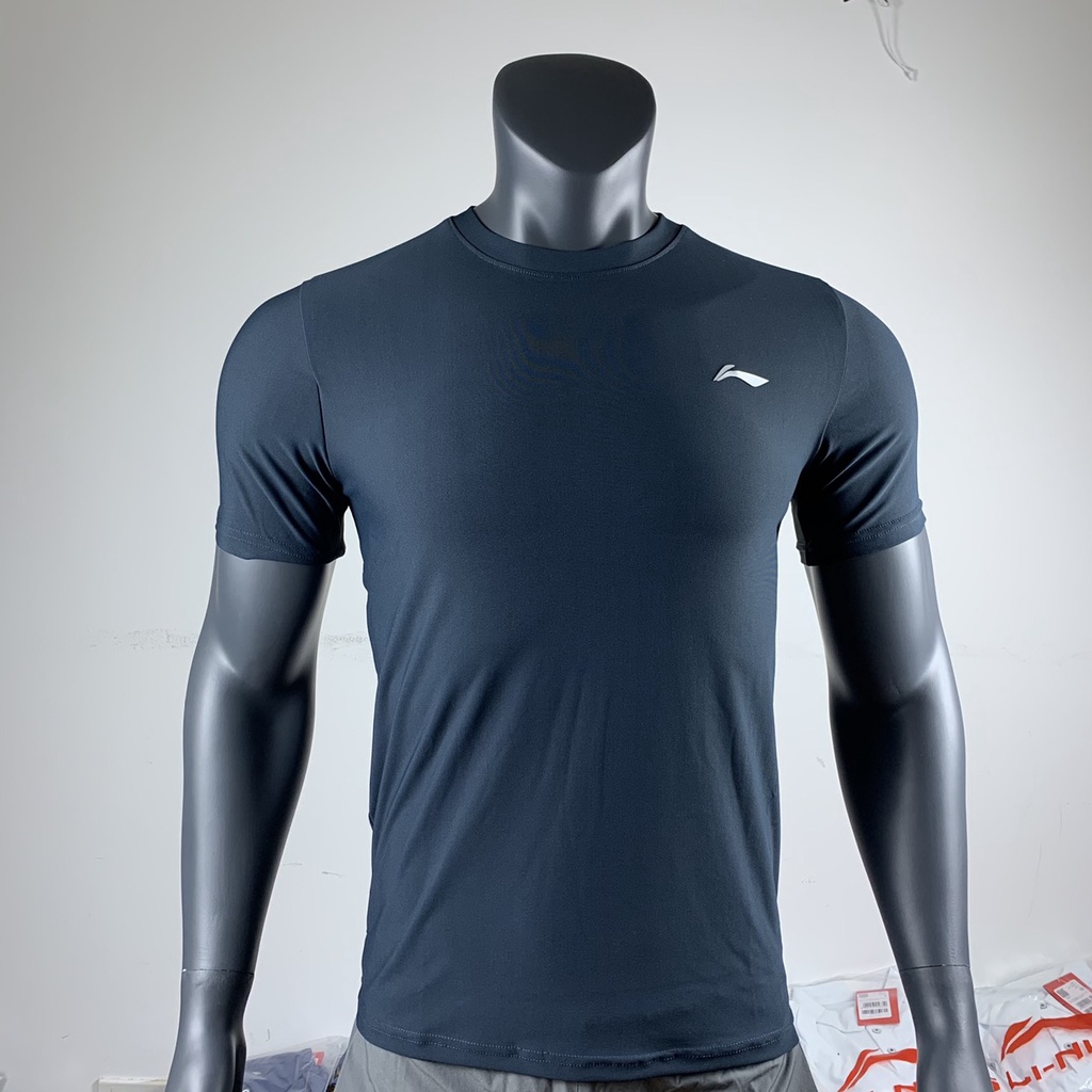 Áo thể thao Lining ATSR191 tay ngắn cổ tròn, chất thun gai chống nhăn nhàu ngăn ngừa tia UV