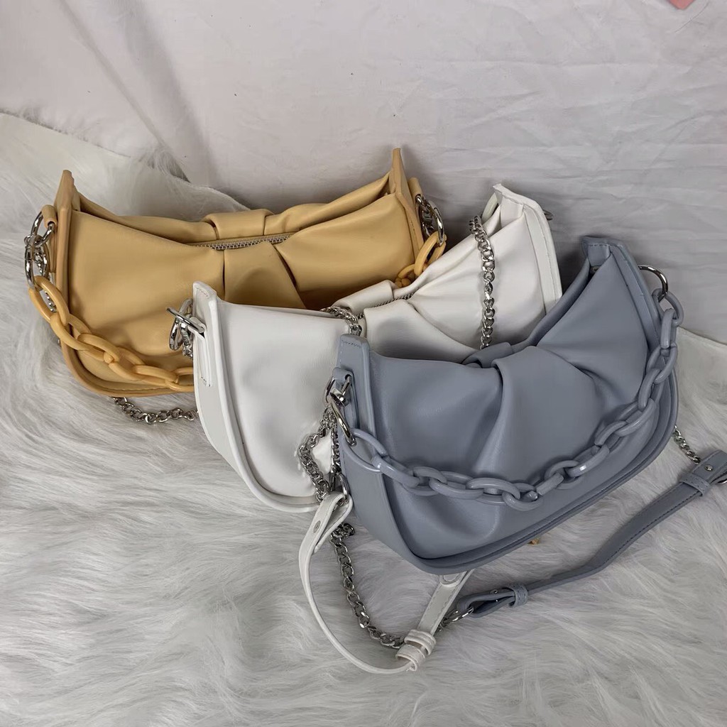 Túi da nhún phối dây nhựa hàng Quảng Châu S093