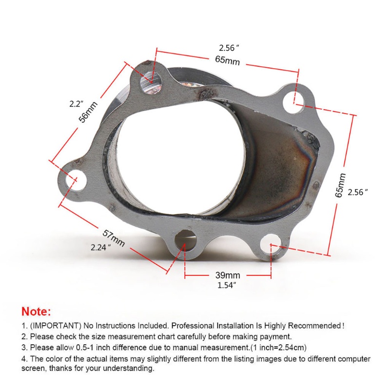 Bộ Chuyển Đổi Ống Turbo V-Band Bằng Thép Không Gỉ Cho T25 T28 GT25 GT28