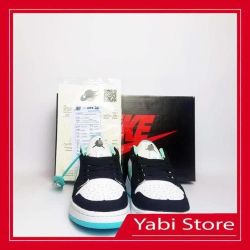 FREE SHIP-HÀNG QUẢNG CHÂU Giày thể thao sneakerAir Jordan 1 Low JD xanh Ngọc full box - Yabi Store