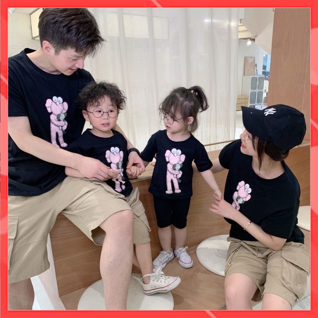 Áo gia đình - Đồng phục gia đình đẹp  (Có hình thật + Logo thương hiệu)  Áo gia đình KAW cực cute