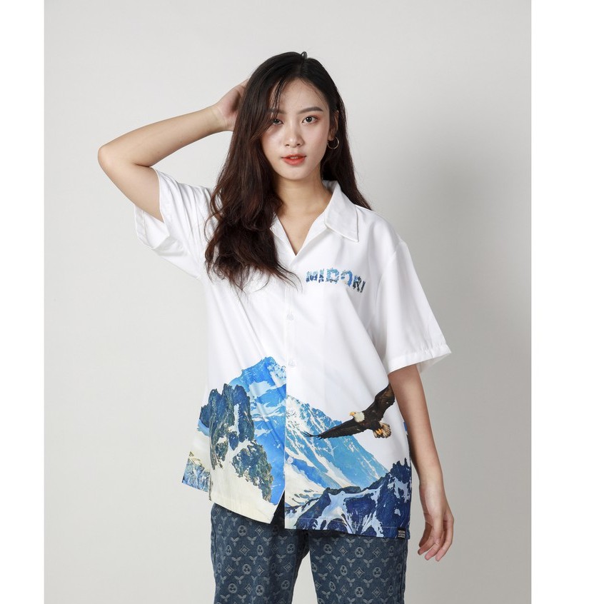 Áo Sơ Mi Nam Nữ Tay Ngắn Form Rộng Kiểu Đẹp Thời Trang Phong Cách Hàn Quốc Local Brand M Midori