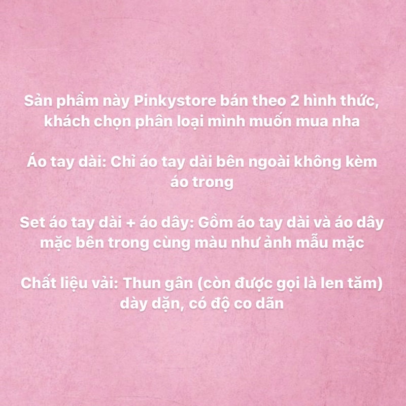 (2 màu) Áo tay dài cột nơ phối bèo và áo dây nhún ngực PINKYSTORE
