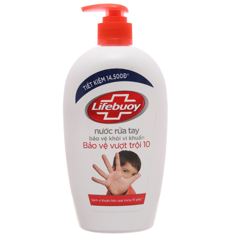 Nước Rửa Tay Lifebuoy Bảo Vệ Vượt Trội 500g