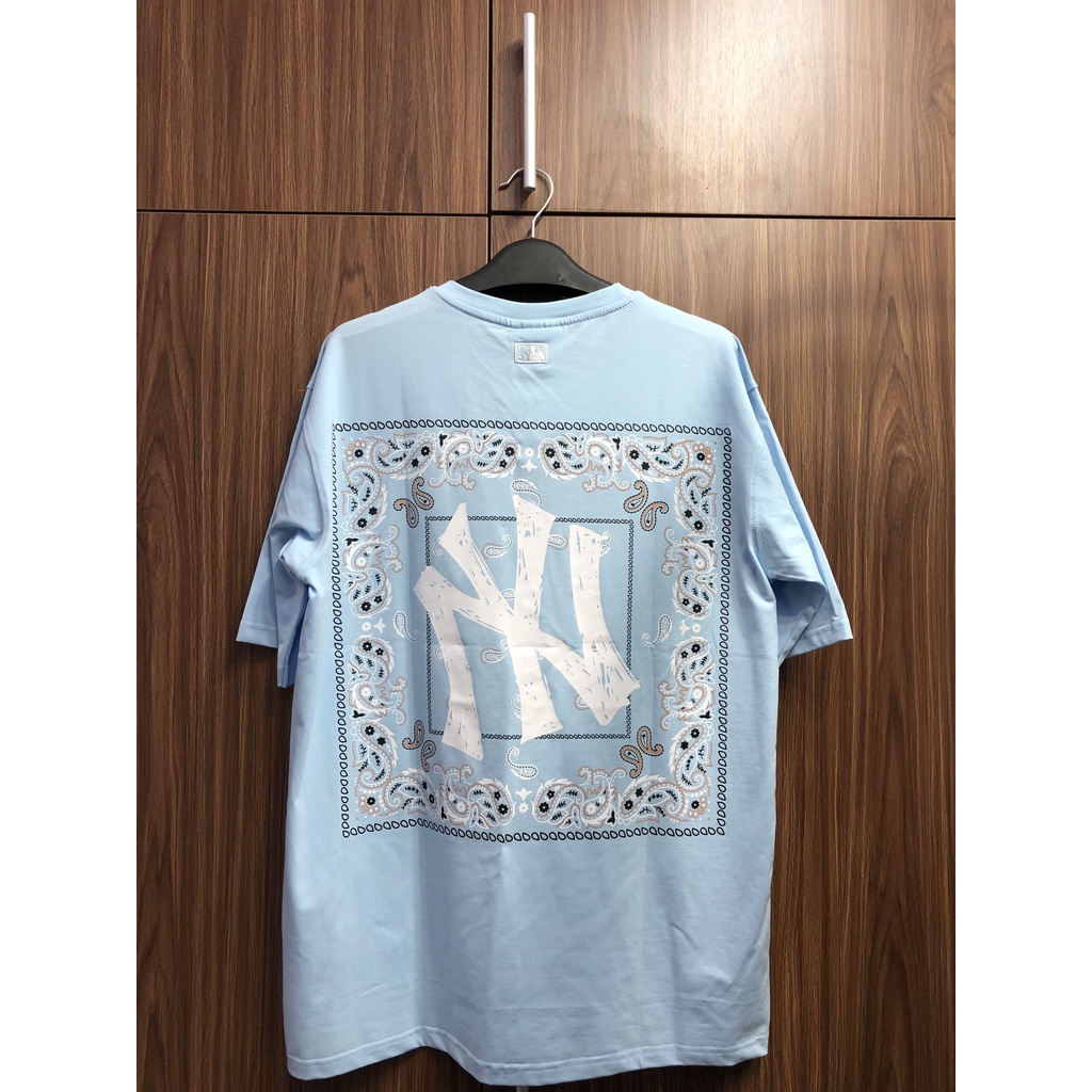 Áo thun cổ tròn ngắn tay MLB Paisley hot hit,áo phông mlb ny nam nữ