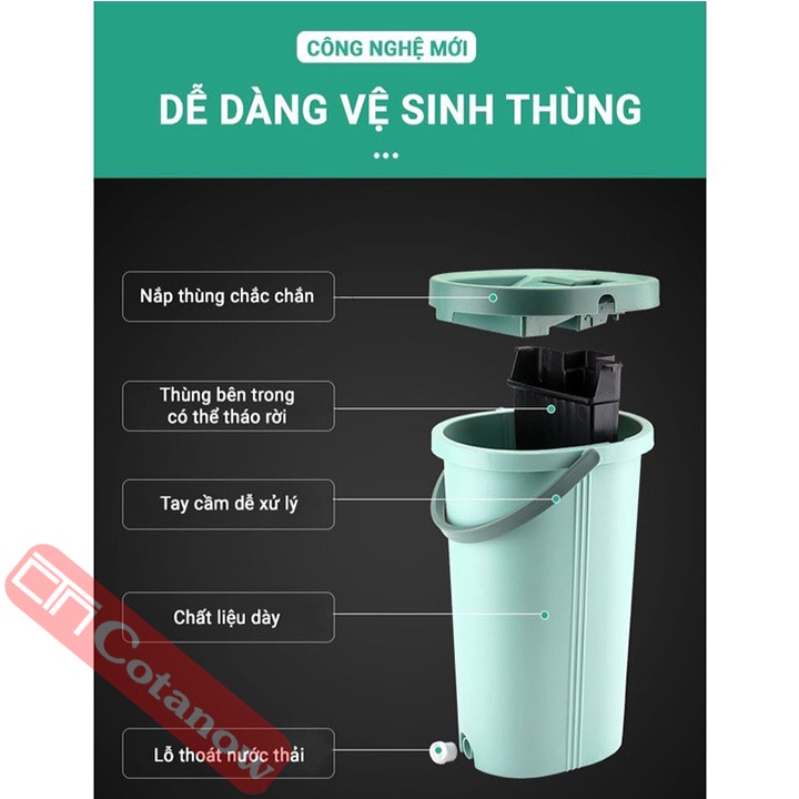 Cây Lau Nhà, Bộ Lau Nhà Thông Minh Tự Vắt, Nhỏ Gọn, Tiện Lợi - COTANOW