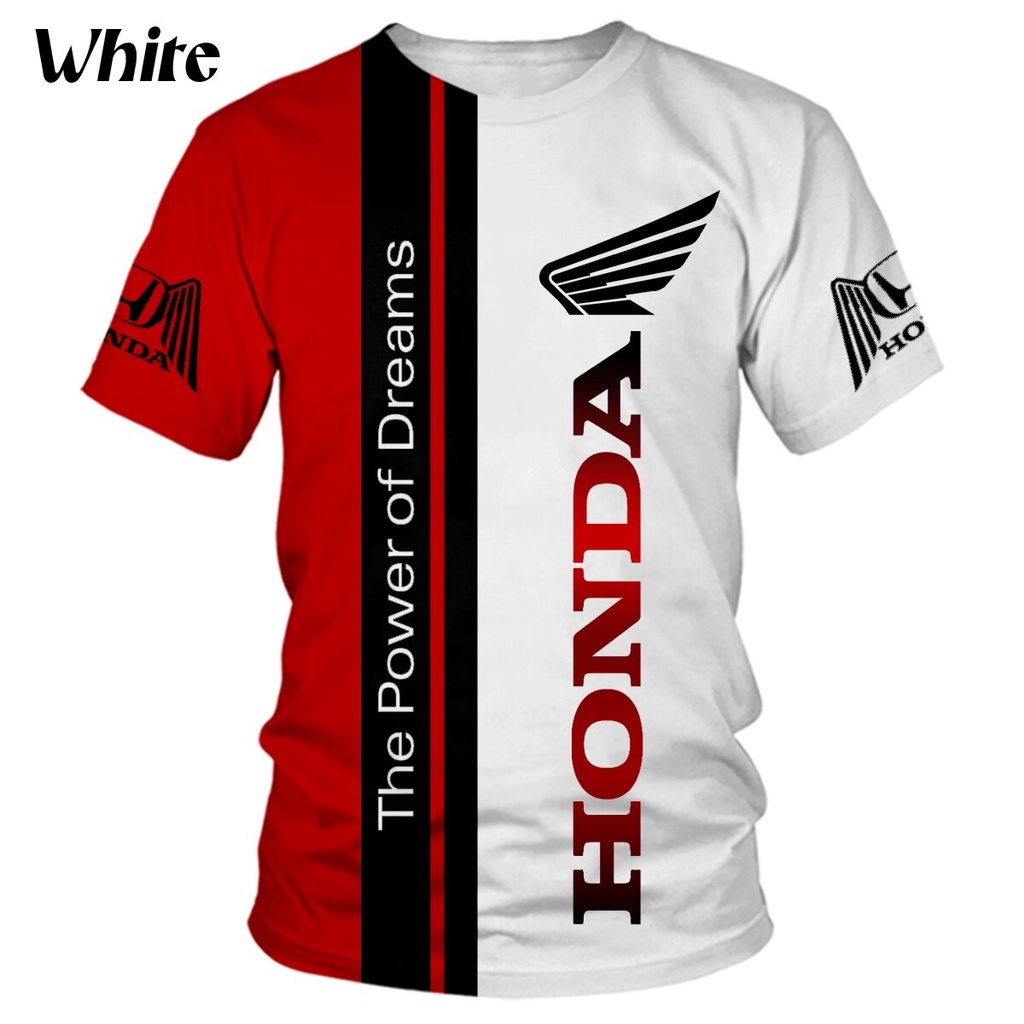 Áo Thun In logo Xe Hơi Honda 3d Phong Cách Thể Thao Thời Trang Thường Ngày 2022 Kích Thước S-5XL Dành Cho Nam Và Nữ