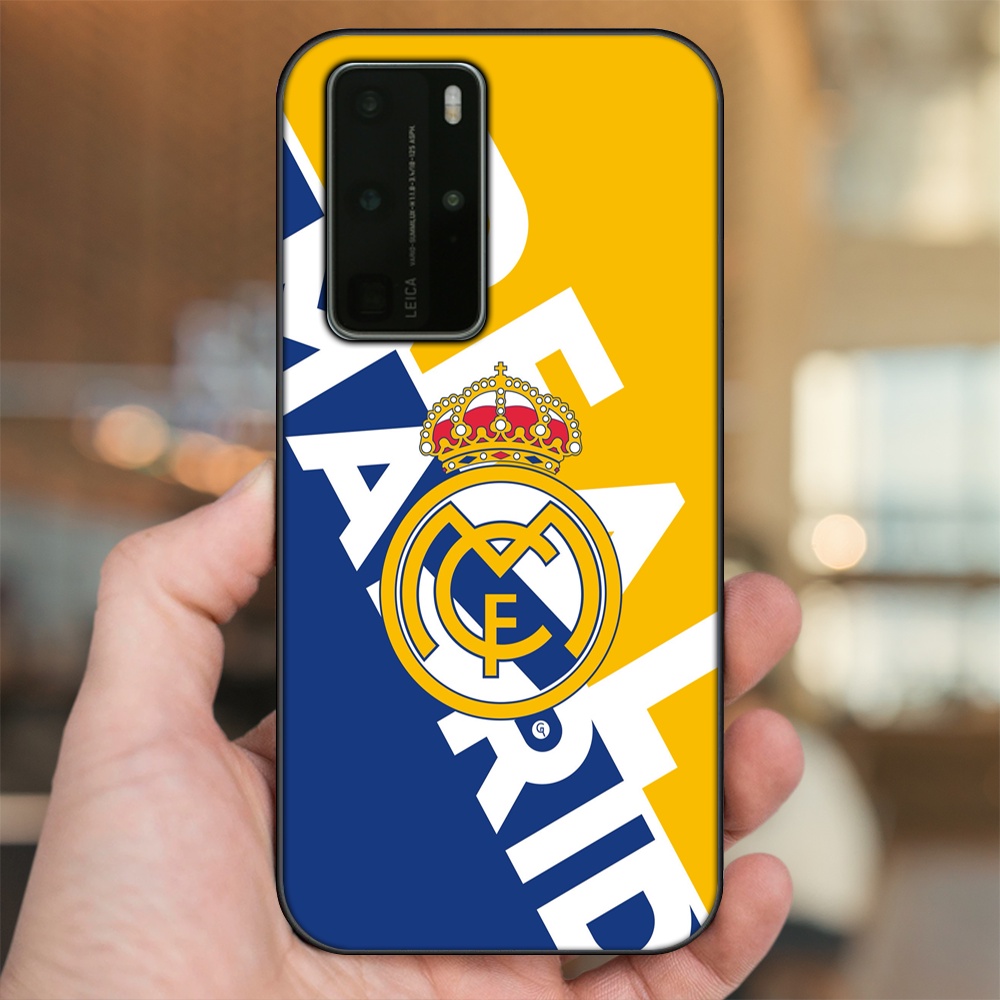 Ốp lưng Huawei P40 Pro viền đen in hình Real Madrid