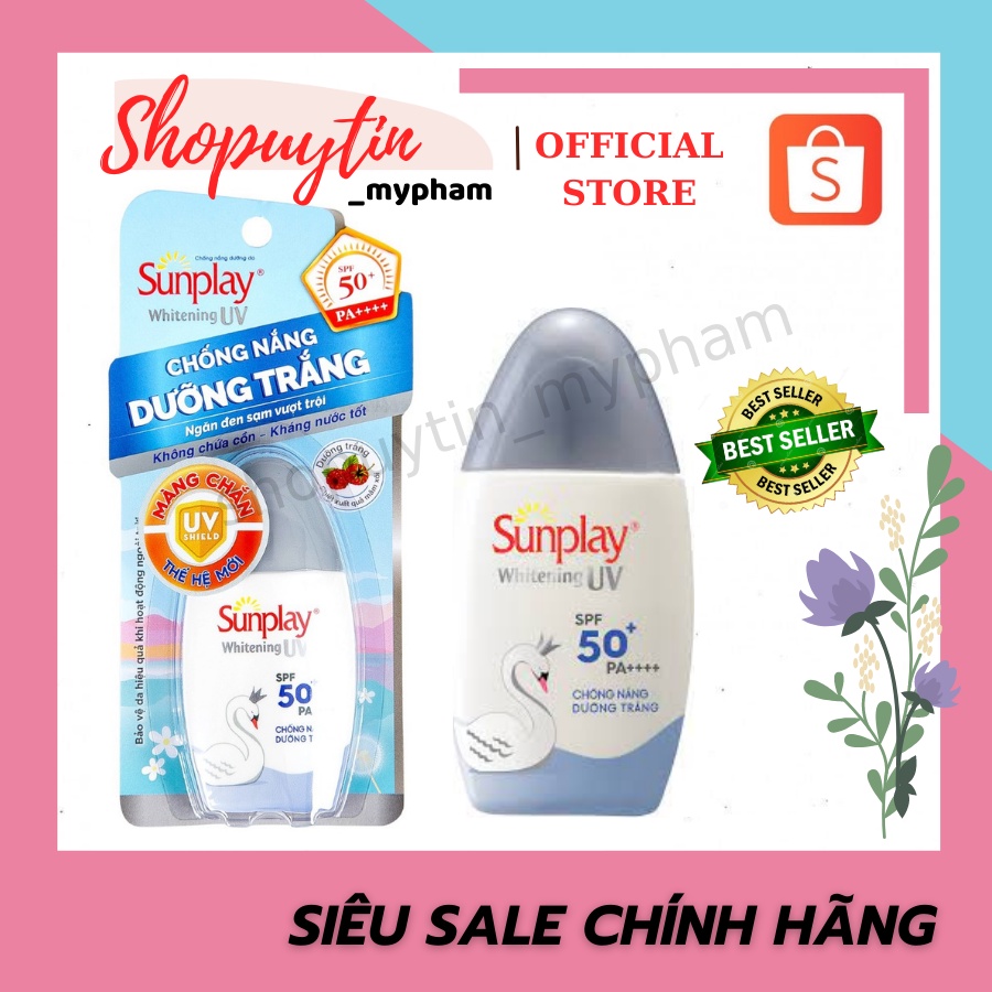 Sữa chống nắng dưỡng da trắng đẹp Sunplay Whitening UV SPF 50+ PA++++ (30g) [Mới 2021]