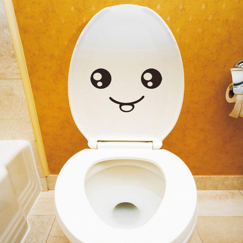Miếng Dán Trang Trí Toilet Hình Mặt Cười DIY|Sticker Dán Kính Chiếu Hậu Xe Hơi / Nhà Tắm Họa Tiết Vui Nhộn Trang Trí Nhà Cửa