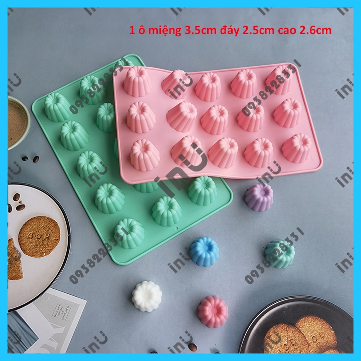 HCM - Khuôn silicon làm bánh nướng muffin mini, đổ rau câu pudding