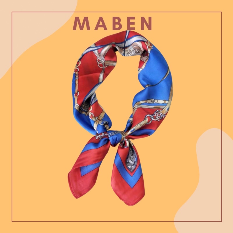 Khăn lụa vuông 70x70 turban quàng cổ,áo khăn yếm bandana thời trang đội đầu - Maben