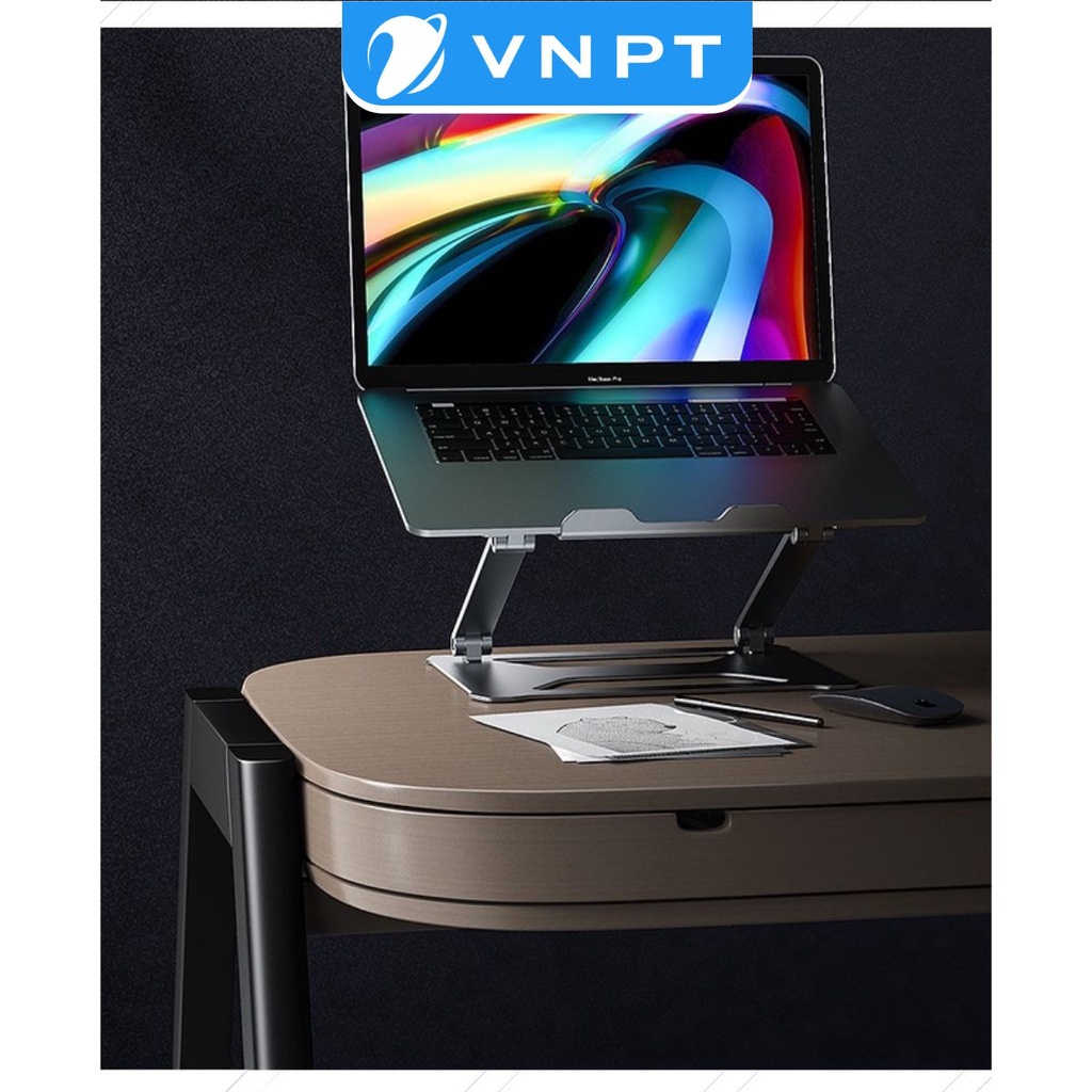 Giá đỡ máy tính, macbook, laptop nhôm cao cấp chắc chắn, điều chỉnh độ cao, độ dốc mã P18.