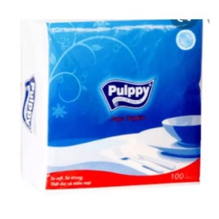 Combo 5 gói khăn giấy vuông pulppy 100 tờ