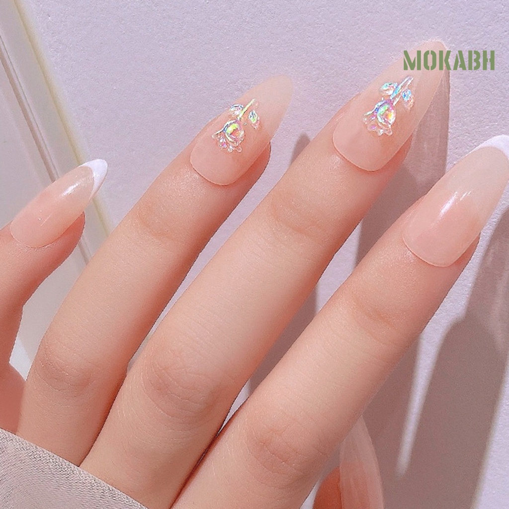 Set 30 Phụ Kiện Hoa Hồng 3D Bằng Nhựa Resin Dễ Thương Trang Trí Móng Nghệ Thuật