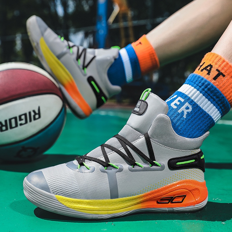 Size: 39-45 giày bóng rổ Stephen  Giày bóng rổ chất lượng cao Đế cao su chống mài mòn chống trơn trượt