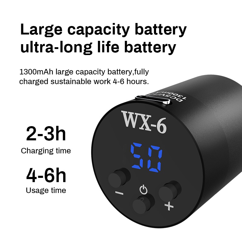 Bộ Nguồn RCA/DC Mini Không Dây WX-6 Dành Cho Máy Xăm