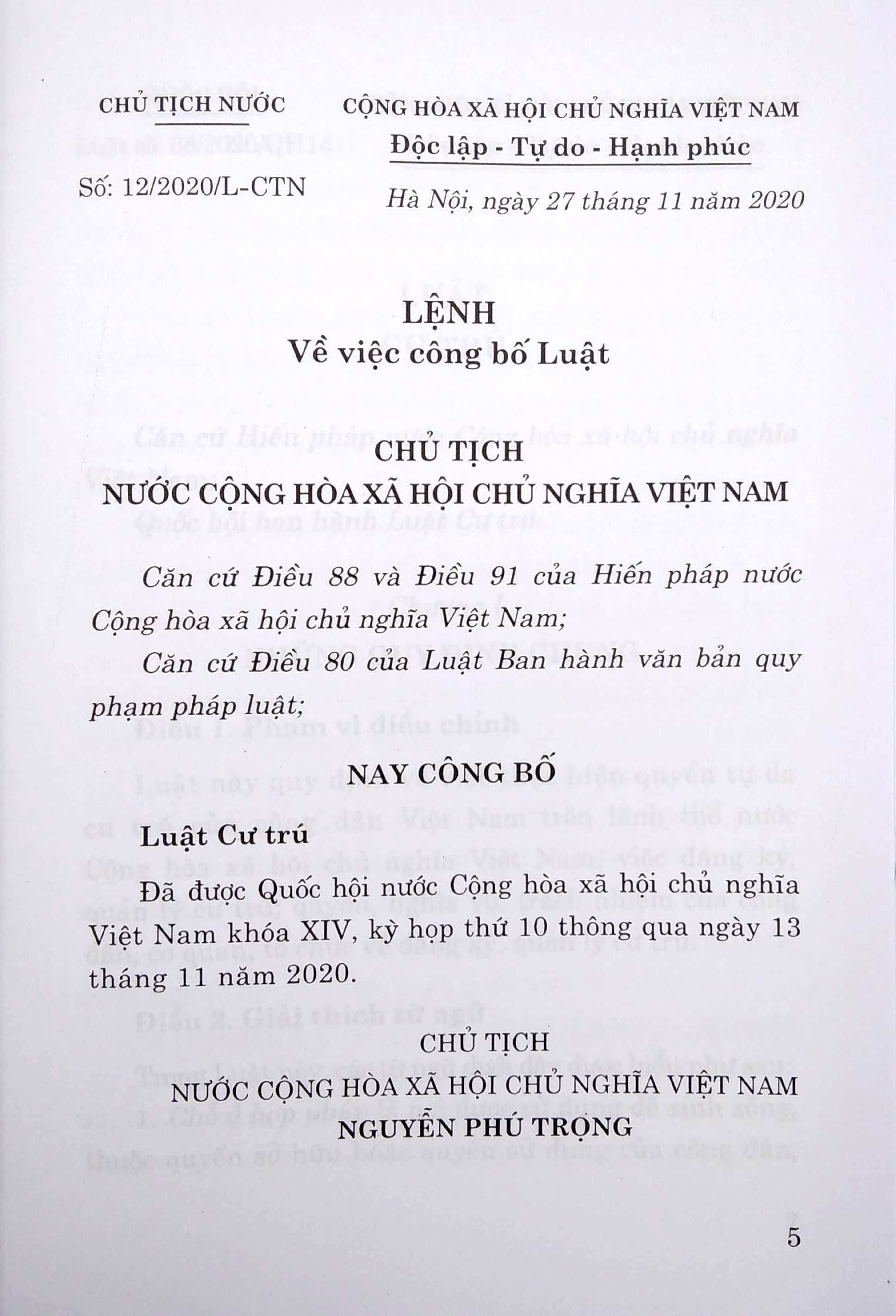 Sách Luật Cư Trú - Luật - Văn Bản Dưới Luật