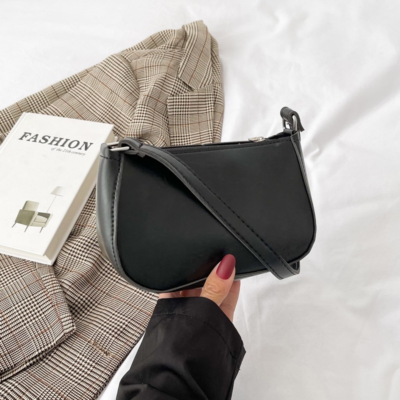 Túi Xách Đeo Vai Màu Sắc Đơn Giản Phong Cách Retro Thời Trang Cho Nữ