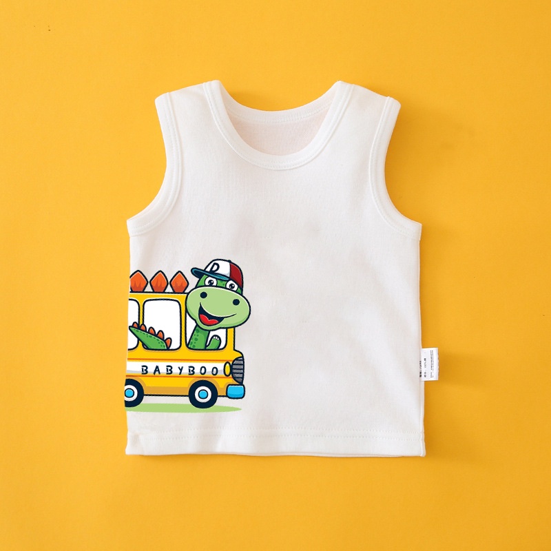 Áo Ba Lỗ Bé Trai Bé Gái Chất Cotton Thoáng Mát Thấm Hút Mồ Hôi Tốt Hình Nghiêng- BabyBoo - PiBo Store