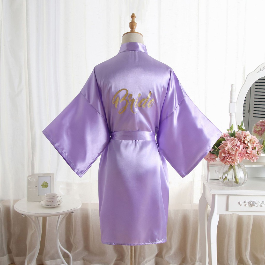 Áo Choàng Ngủ Vải Lụa Satin Cho Nữ