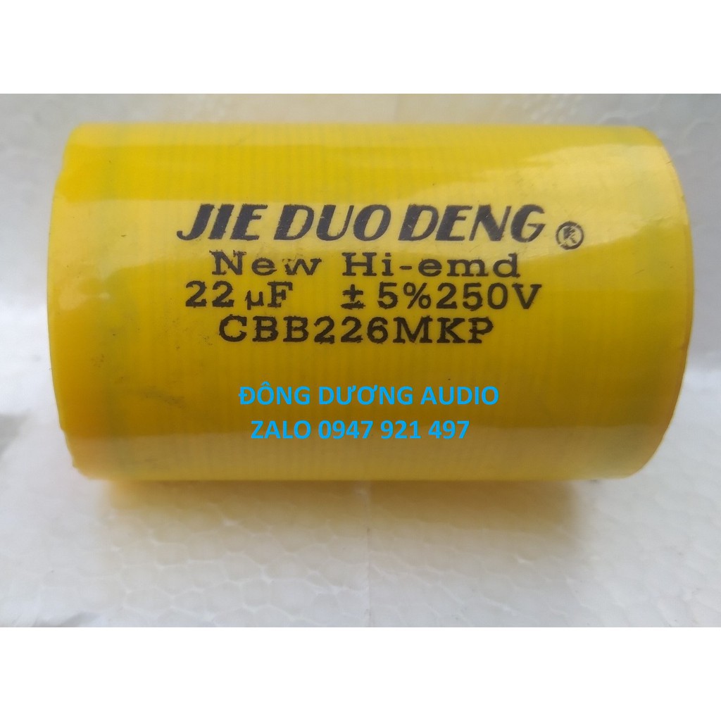 Tụ Loa Treble 22uf 220V Vàng Chống cháy hàng đẹp cao cấp