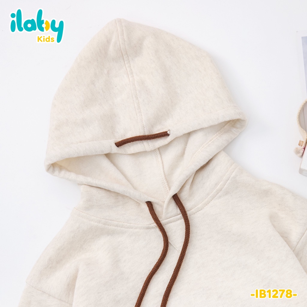 Áo hoodie nỉ bé trai ILABY in hình chất liệu nỉ trần bông mỏng [50IB1278I2DL]