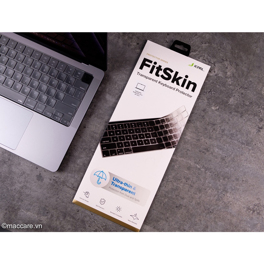 Phủ phím macbook pro 14inch/16inch M1 trong suốt JCPAL FitSkin