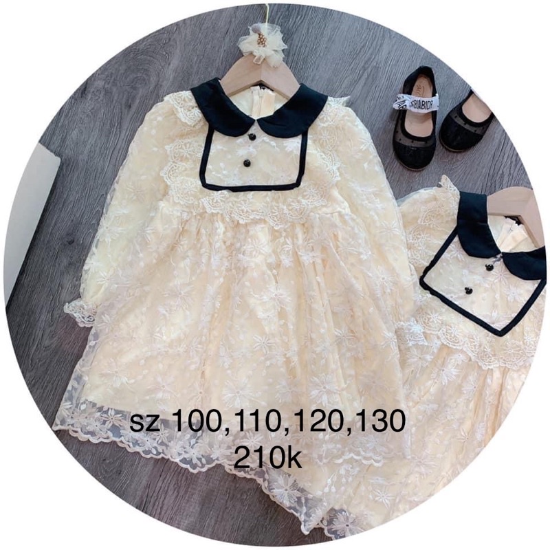 Váy trắng lót lông cho bé