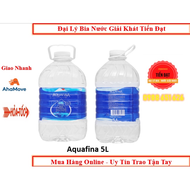 DATE LUÔN MỚI - Thùng 4 Chai Nước Suối Tinh Khiết Đóng Chai Aquafina Chai Nhựa 5L