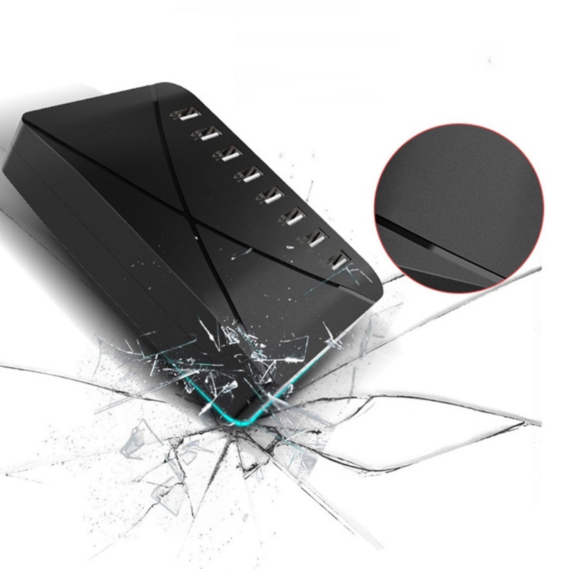 Tẩu Sạc Nhanh 8 Cổng USB 5A 2.4A Dành Cho Đi Du Lịch