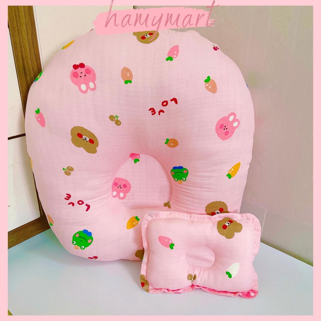 Gối chống trào ngược vải xô sợi tre organic cao cấp (Ảnh Thật)