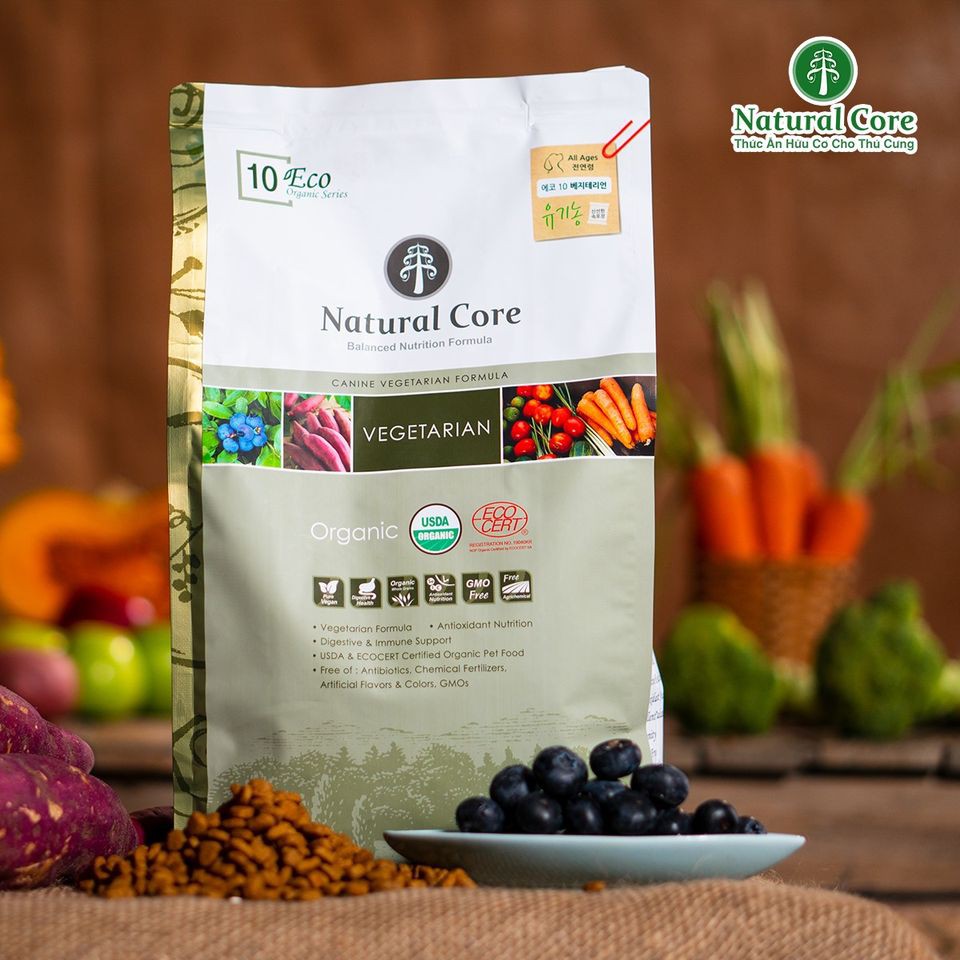 thức ăn hạt Natural Core - hạt từ rau củ thuần chay cho chó mèo 200gr - 400gr- 1kg