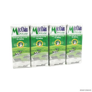 LỐC 4 HỘP SỮA TƯƠI MỘC CHÂU có đường 180ML