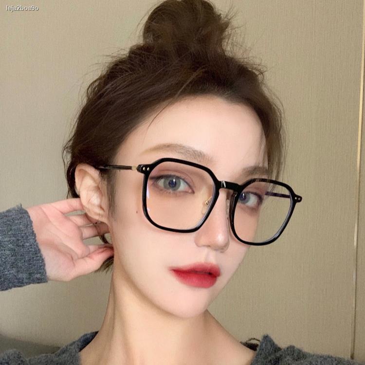 ❂Su Yan kính tạo tác nữ sinh phiên bản hàn quốc gọng to chống bức xạ ánh sáng xanh đen cận thị có độ nam phong cách