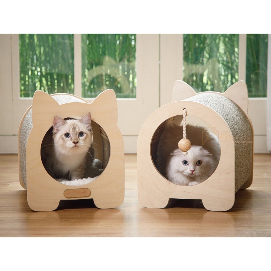 Nhà vòm cho mèo có cào móng, kiểu dáng dễ thương, siêu cute